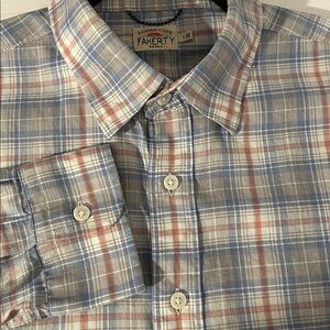 Faherty Movement Button Down Shirt large supima cotton mix